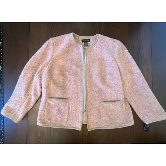 NWT Jones New York Collection Womens V-Wool 18W Suit Pink Copenhagen Blazer $199 - Picture 12 of 16